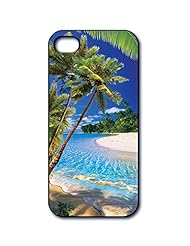 Wireless: Dimension 9 Slim 3D Lenticular Cell Phone Case for Apple iPhone 5 or iPhone 5s - Tropical Beach and Palm Trees - Dimension 9