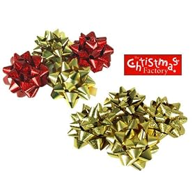 (The Christmas Factory) 4 Giant Luxury Bows (Assorted Colours)