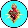 SACRED HEART LOVE JESUS CHRIST EURO VINYL DECAL BUMPER STICKER