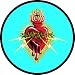 SACRED HEART LOVE JESUS CHRIST EURO VINYL DECAL BUMPER STICKER