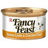 Fancy Feast Gourmet Cat Food, Tender Liver and Chicken Feast, 3-Ounce Cans (Pack of 24)