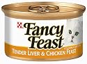 Fancy Feast Gourmet Cat Food Tender Liver & Chicken Feast, 3-Ounce Cans (Pack of 24)