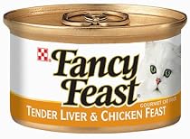 Fancy Feast Gourmet Cat Food Tender Liver & Chicken Feast, 3-Ounce Cans (Pack of 24)