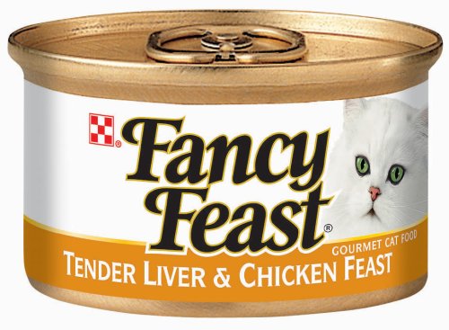 Fancy Feast Gourmet Cat Food, Tender Liver & Chicken Feast, 3-Ounce Cans (Pack of 24)