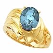 14K Yellow Gold Aquamarine Ring