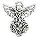 Angel Charms Pendants 1-inch Antiqued Silver Guardian Angel 12 piece lot