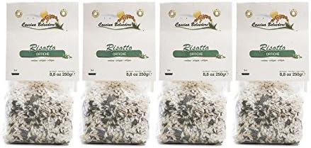 Cascina Belvedere - Risotto Ortiche - Italian Rice Risotto with Nettle 8.8oz (250g) - Pack of 4