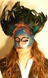 Blue Diamond Feather Mask