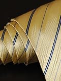 Necktie Hand Made in Italy 100% Jacquard Woven Mens Silk Tie W427 /A Beige Blue