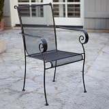 Coral Coast Paxton Stackable Wrought Iron Dining Chair - Set of 4