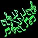 Happu-store(TM) Musical Note Glow In The Dark Stickers Bedroom Wall Decor