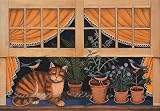 Cat Nap Window Wall Mural