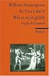 As You Like It/ Wie es euch gef�llt [Zweisprachig]
