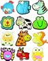 12 Large 1" Cutesy Animal Novelty Shoe Snap On Decorations, Charms, Buttons, Widgets for Clogs, Crocs, Bracelets, & More **Free Shipping Offer**