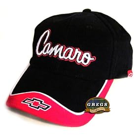 Camaro Hat Cap Black Red Chevrolet Chevy (Apparel Clothing) by Chevrolet Apparel