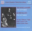Mendelssohn / Schumann: Piano Trios [Recorded 1928]