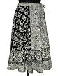Women's Cotton Black White Skirt Designer Sequin Embroidery Indian Clothing Size 35 Inches