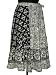 Women's Cotton Black White Skirt Designer Sequin Embroidery Indian Clothing Size 35 Inches
