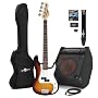 Electric G-4 Bass Guitar + 80W Power Pack Sunburst by Gear4Music