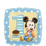 1st Birthday Baby Mickey Dots Cupcake 18" Balloon Mylar