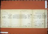 1893 Antique Map Plan Foro Romano Monte Palatino Lato