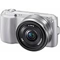 Sony NEX-C3AS Systemkamera (16,2 Megapixel, 7,5 cm (3 Zoll) Display, HD ready, Live View, bildstabilisiert) Kit inkl. 16 mm Objektiv silber