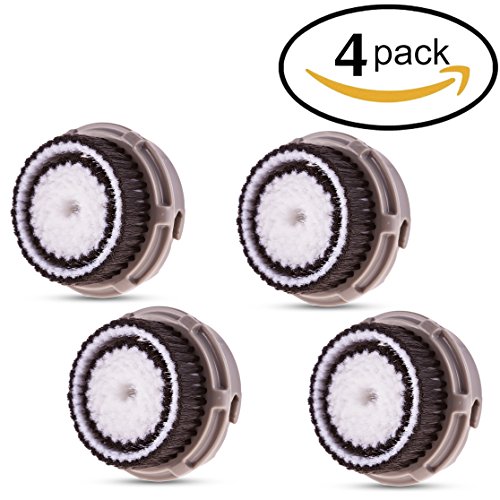 Procizion Compatible Replacement Brush Heads for Normal Skin Works with Mia, Mia 2, Mia 3, Aria, Pro, Smart Profile, PLUS, Smart Profile, Alpha Fit and Radiance Face Cleansing Systems (Four Pack)