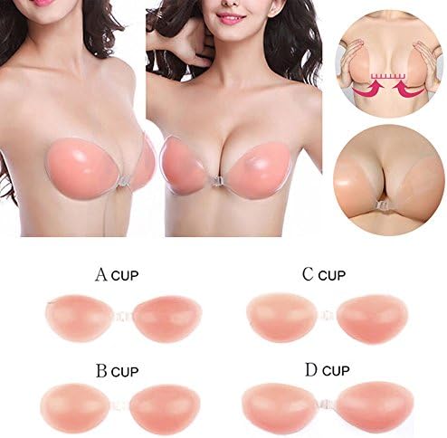 Ayamaya Strapless Backless Self Adhesive Silicone Invisible Push-up Bra