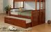 Full Size Bed with Trundle in Burnished Pine Finish