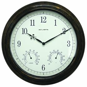Chaney Instruments Acu-Rite 50378 Aged Bronze Combo Clock
