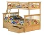 Columbia Twin/full Bunk Bed with Under-bed Drawers - Natural Maple