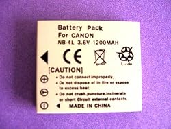 NB-4L NB4L 1200mAh High Capacity Li-Ion Replacement Battery For Canon Powershot SD200 SD300 SD400 SD450 Digital IXUS 30 40 50 IXUS 60 65