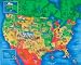 44'' Wide Multi Panel Map United States Fabric By The Panel