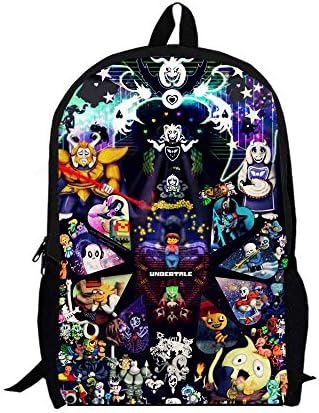 Zirun Undertale Backpack 17Inch Double Layer School Bag Sans Custom Made