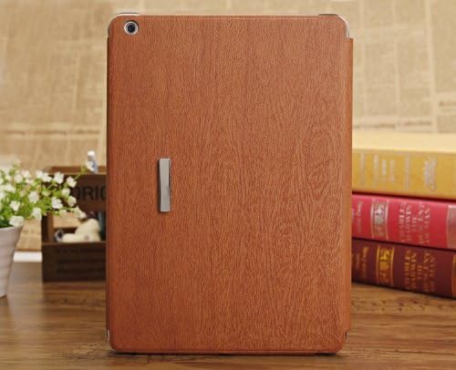 MaxMall Ultra Slim Wood Grain PU Flip Cover Leather Case Stand For Apple iPad Air 5G 5th 5 Generation - Brown