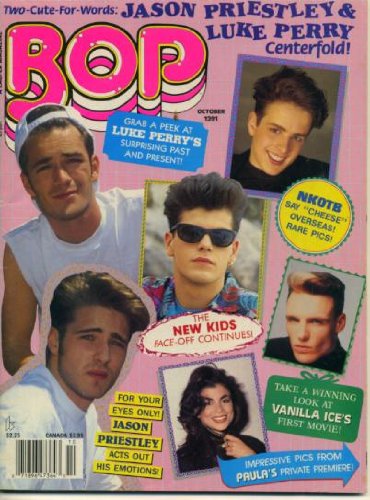 Bop Magazine October 1991 - Luke Perry, Jason Priestley, New Kids on the Block, Vanilla Ice, Paula Abdul, Beverly Hills 90210