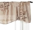 Regal Home Collections Oakbrook 54-Inch by 20-Inch Leaf Printed Faux Silk Pleated Valance, Brown