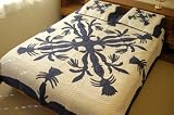 Sirrus Flower Comforter, Navy