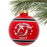 Forever Collectibles New Jersey Devils Glass Ball Holiday Ornament