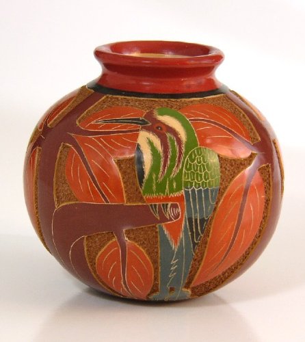 Best Cheap Tropical Bird in relief Vase: 5