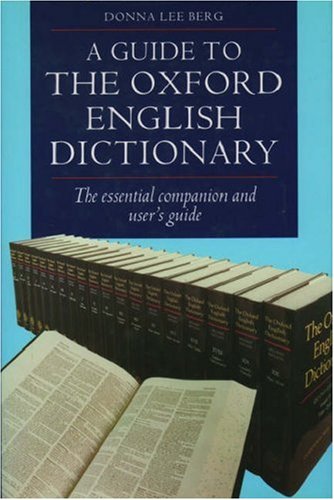 A Guide to the Oxford English Dictionary under Etymology in The Books Store