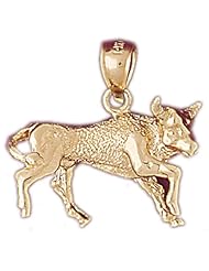 CleverEves 14K Gold Pendant 3-D Western 5.3 - Gram(s)