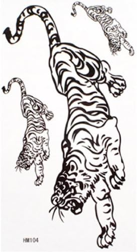 SPESTYLE waterproof non-toxic temporary tattoo stickersSexy seductive black waterproof temporary tattoos tiger