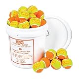 Quick Start 60 Court Stage 2 Youth Tennis Ball Bucket (72 balls) - Yellow/Orange