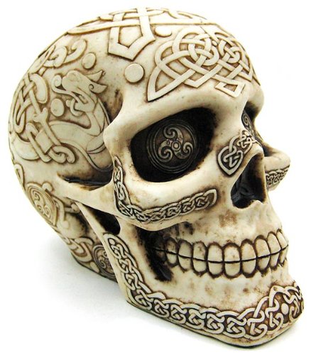 Celtic Skull - Collectible Figurine Statue Sculpture Figure Tribal