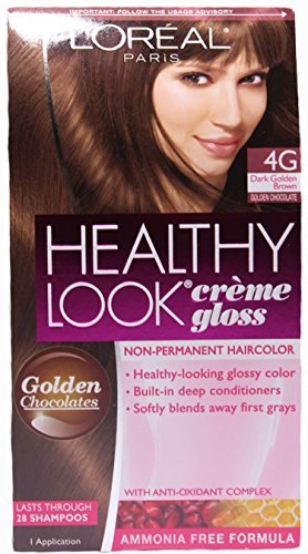L'oreal Paris Healthy Look Crème Gloss, 4g Dark Golden Brown/golden Chocolate