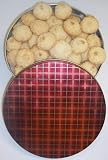 Gourmet Food : Scott's Cakes 2 1/2 lb. Coconut Macaroon Cookies in a Large Plaid Tin