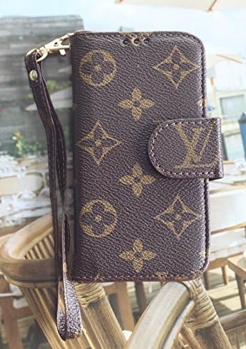 For Apple iPhone 5S 5G 5 - Brown Pu Leather Wallet Pouch Flip Case Cover / Wallet Cover