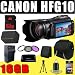 Canon VIXIA HF G10 Full HD Camcorder with HD CMOS Pro and 32GB Internal Flash Memory Battery/Charger 16GB Filter Kit DavisMAX Saver HFG10 Bundle BP819