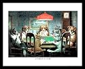 C. M. Coolidge (A Friend in Need, Dogs Playing Poker) Framed Art Poster Print - 16" X 20"